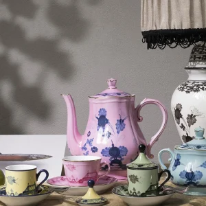 Oriente Italiano Teacup & Saucer Porpora - Set of 2