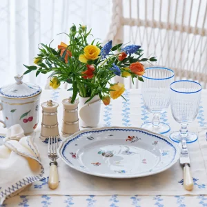 Ottoman Carnation Placemat - Blue