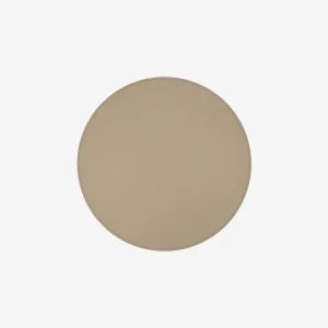 Peninsula Round Leather Placemat Taupe