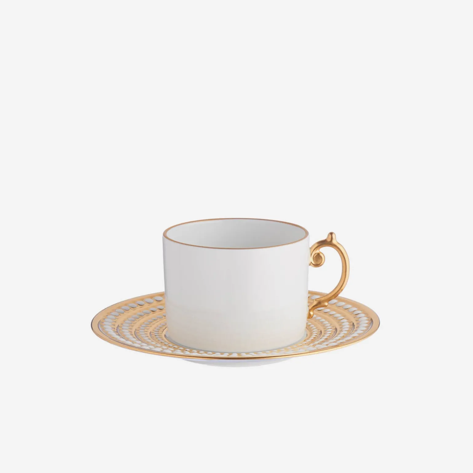 perle_gold_tea_cup__sauce_2.webp Perlée Gold Tea Cup & Saucer - Set of 2
