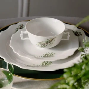 Pine Branches Dessert Plate