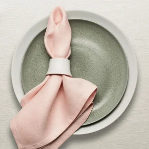 Pink Linen Sateen Napkins - Set of 4