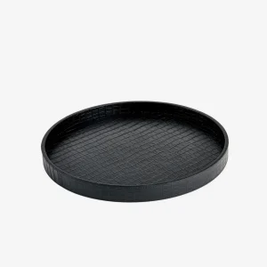 Polo Medium Round Crocodile Tray Black