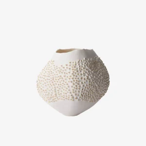 Porifera White and Gold Vase