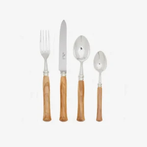 Riviera Olivewood 4-Piece Cutlery Set