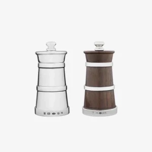 Rosewood and Silver Salt & Pepper Grinder Set