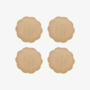 Scallop Coaster Sand - Set of 4