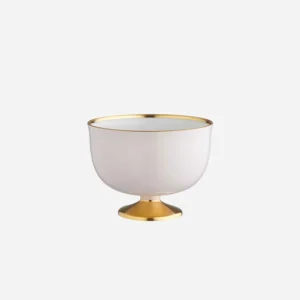 Schubert Gold Footed Soft Pink Dessert Bowl