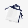 Set of Four Border Napkins Sapphire Blue