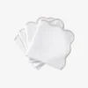 Set of Four Grey Scallop Napkins