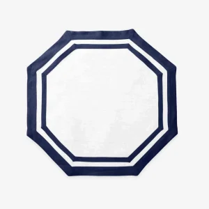 Set of Four Octagon Placemats Sapphire Blue