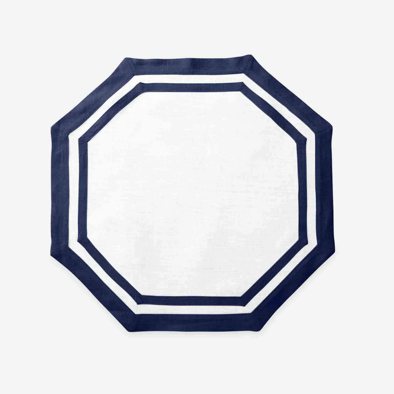 Set of Four Octagon Placemats Sapphire Blue