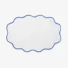 Set of Four Sky Blue Scallop Placemats