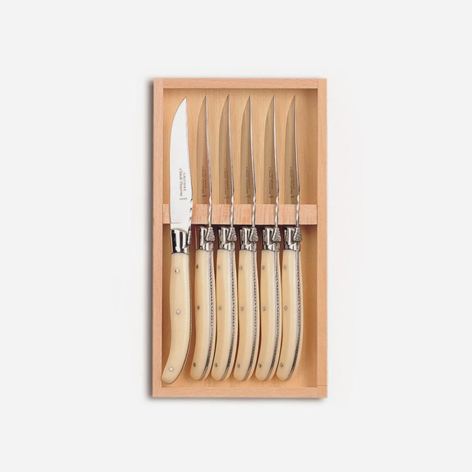 set_of_six_laguiole_steak_0.webp Set of Six Laguiole Steak Knives Ivoirine