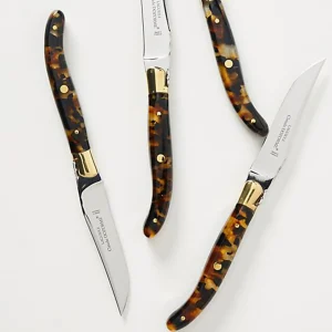 Set of Six Laguiole Steak Knives Ecaille