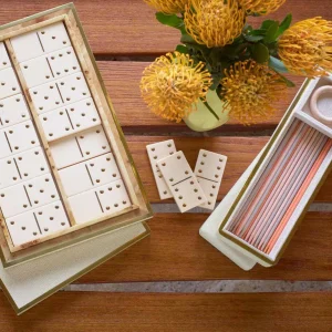 Shagreen Domino Set Cream