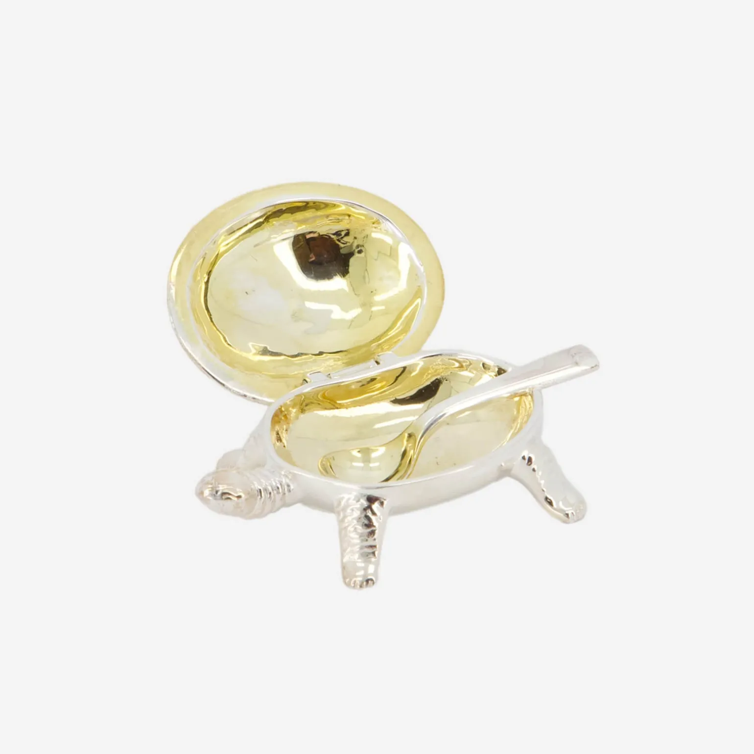 silver_and_gold_vermeil_t_1.webp Silver and Gold Vermeil Turtle Salt Cellar with Spoon