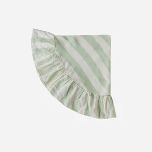 Sirkus Stripe Frill Round Tablecloth Pistachio