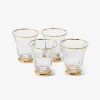 Sophia Gold Rimmed Tumblers - Set of 4