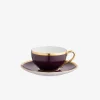 Sous Le Soleil Aubergine Tea Cup & Saucer