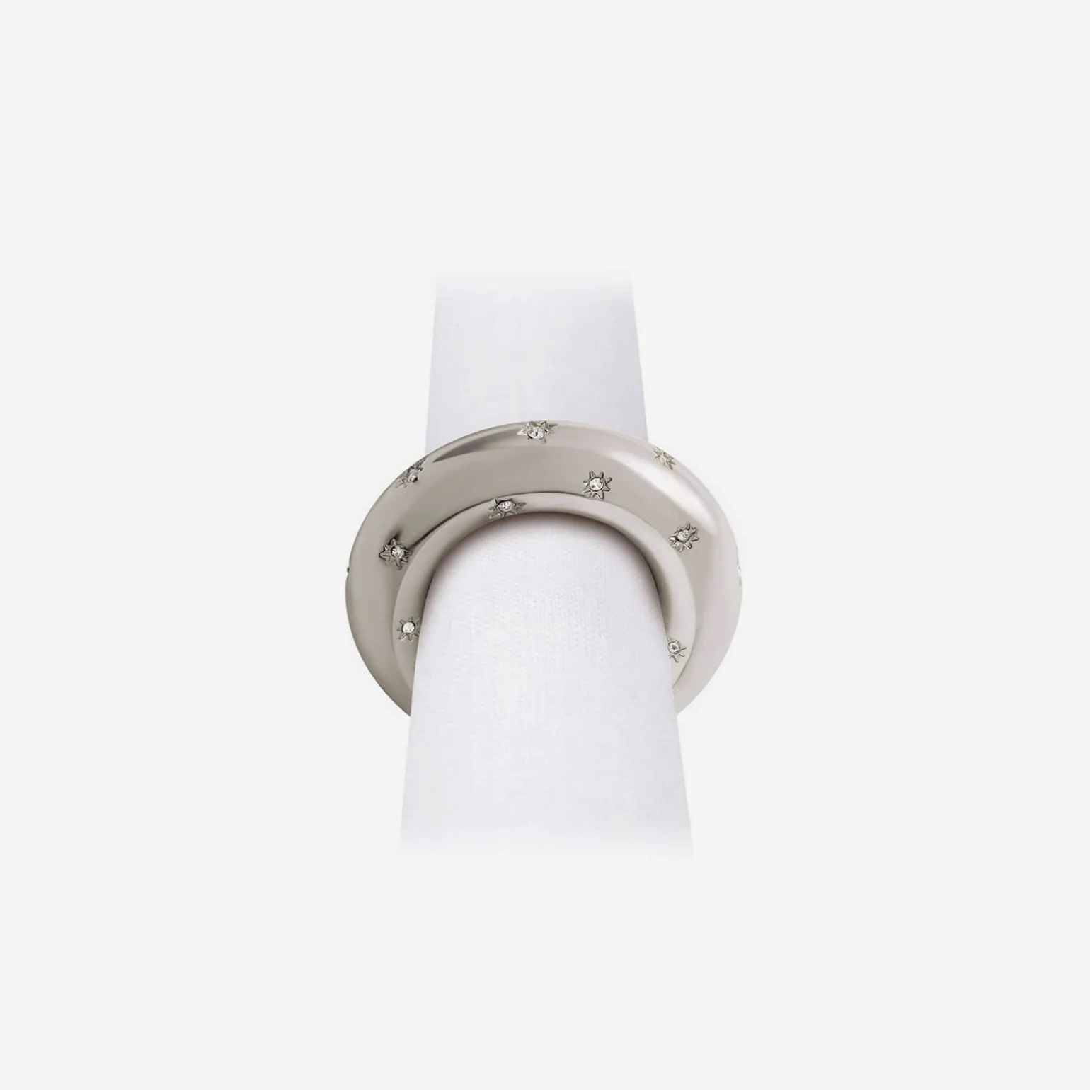 stars_platinum_napkin_rin_0.webp Stars Platinum Napkin Ring - Set of 4