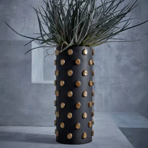 Teo Black & Gold Tall Vase