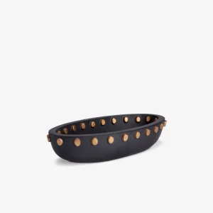 Teo Black Oval Bowl