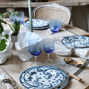 Torse Red Wine Glass Blue