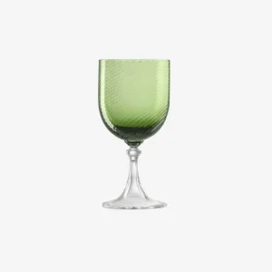 Torse Red Wine Glass Green