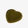 Valentina Velvet Heart Tray Moss