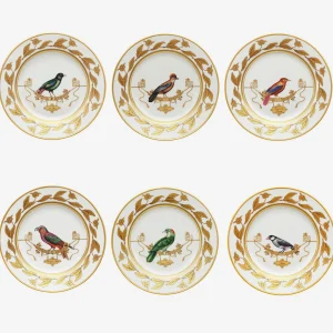 Volière Bird Dessert Plate - Set of 6