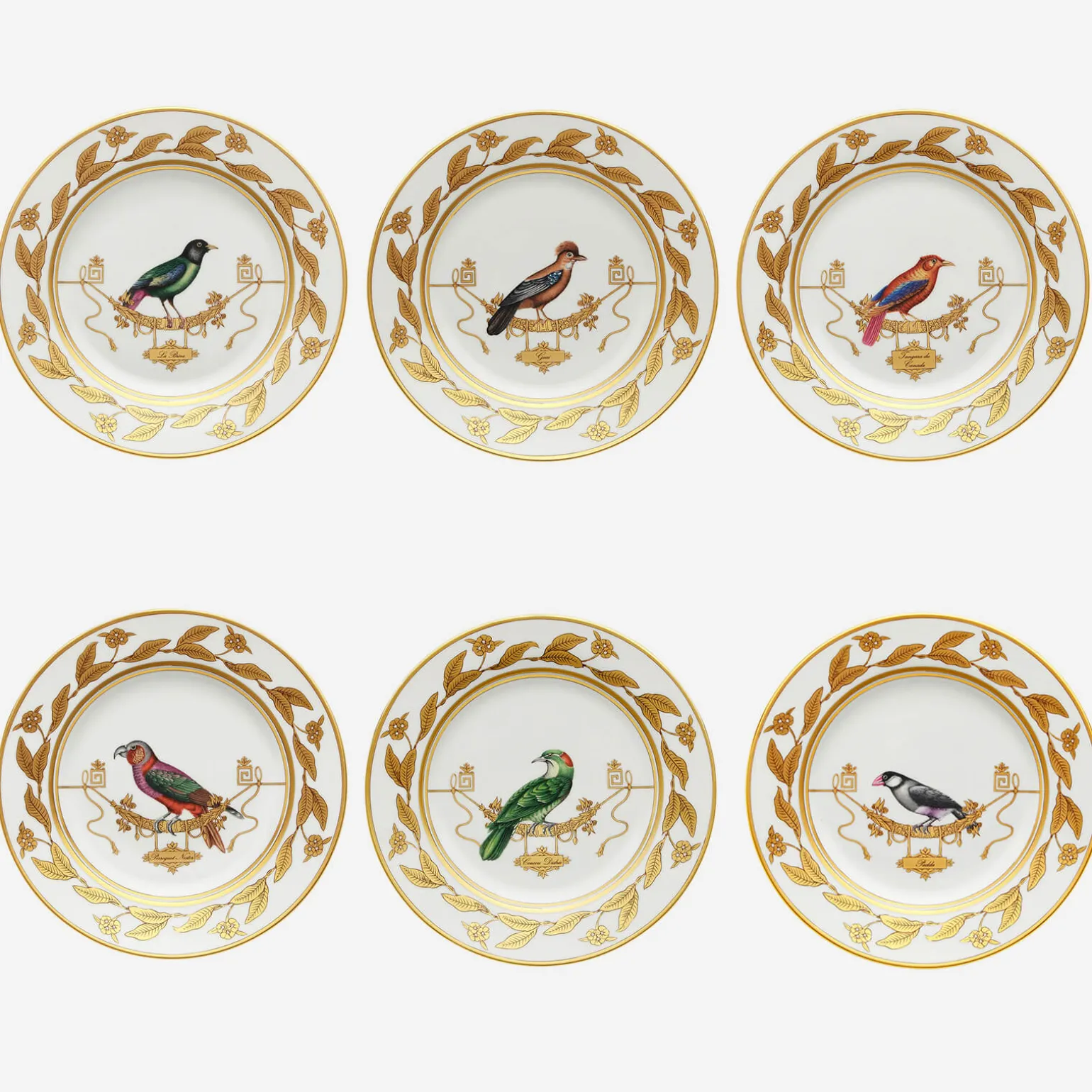 volire_bird_dessert_plate_0.webp Volière Bird Dessert Plate - Set of 6