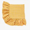 Wes Gingham Frill Tablecloth Mustard