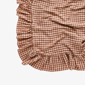Wes Gingham Frill Tablecloth Blush