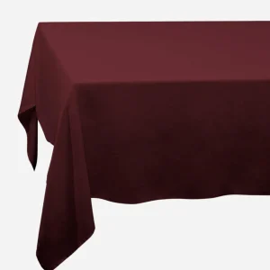 Wine Linen Sateen Tablecloth